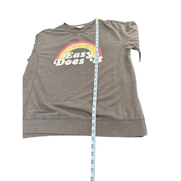 Wildfox Gray Easy Does It Pullover Cotton Blend Crewneck Sweatshirt Size Large - Picture 12 of 12